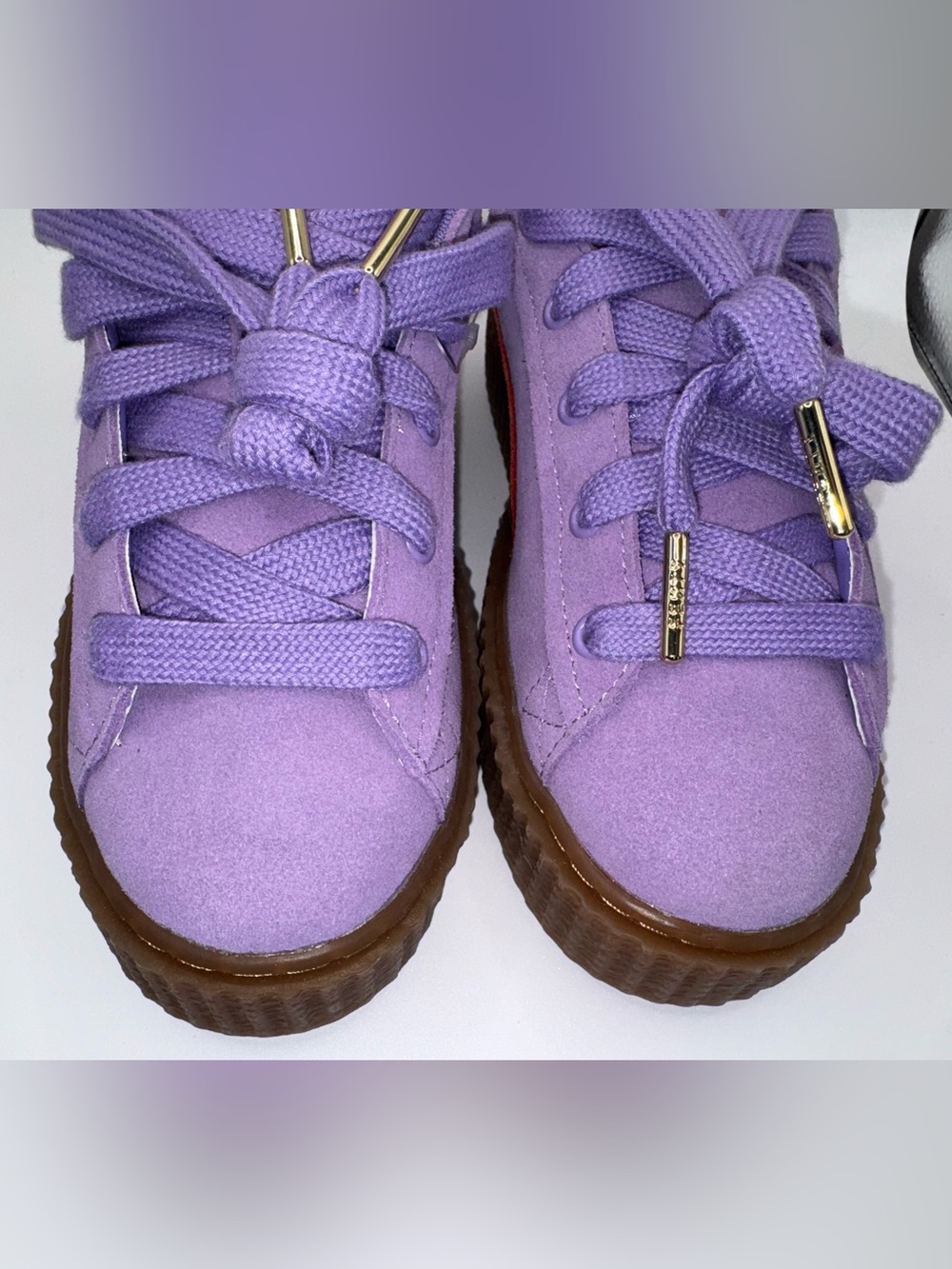 Puma Fenty Creeper Lavender Purple Platform Sneakers Sz 6.5 Rihanna Suede Neon - Picture 6 of 16